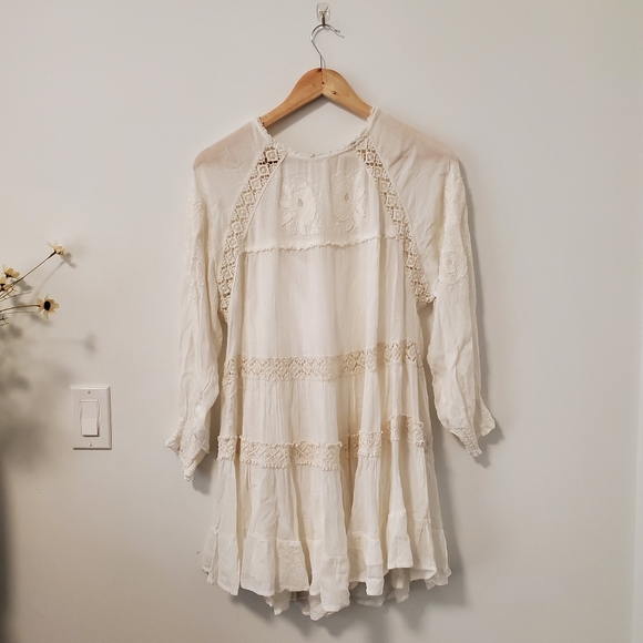 Free People Piece of Your Heart Boho Embroidered Dress - Picture 3 of 16